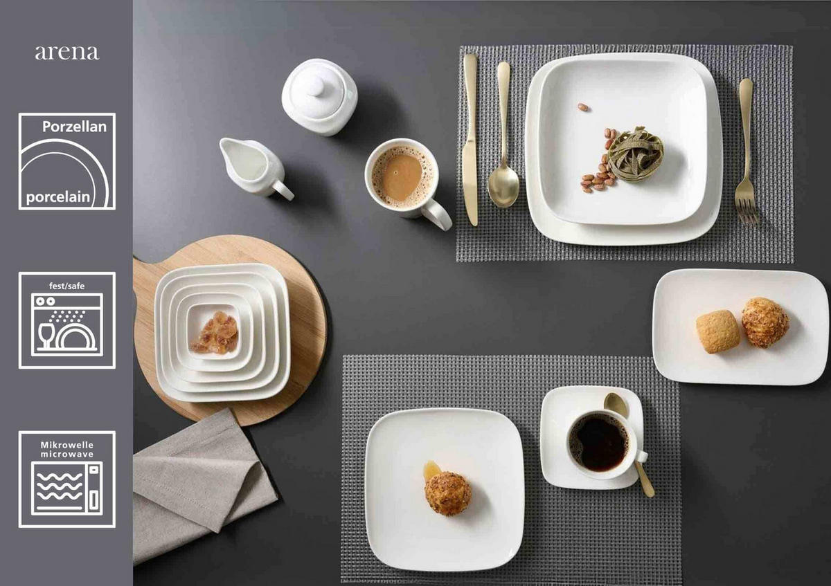 KOMBISERVICE Arena weiß 30er Set - Weiß, Keramik (1/1/1cm) - Ritzenhoff Breker