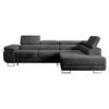 ECKSOFA Stevil Dunkelgrau Cordbezug - Dunkelgrau/Silberfarben, Textil/Metall (275/203cm) - Selsey