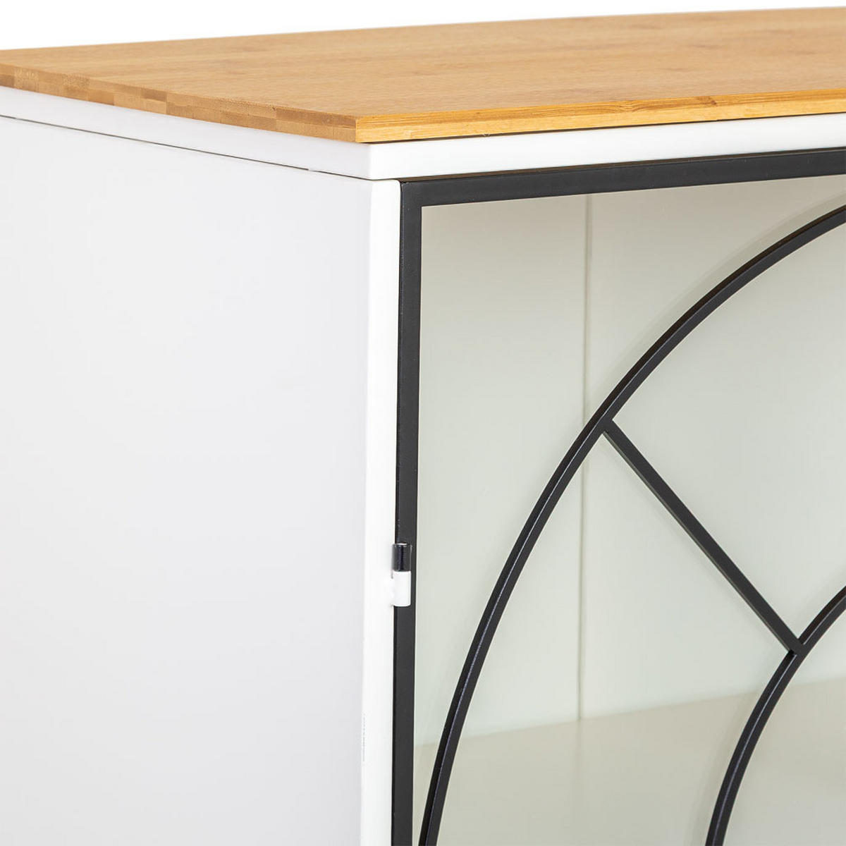 VITRINE aus Holz und Glas mit 2 Türen, Weiß, 80x35x131h cm - Weiß, Holz (80/130/35cm) - Wanderlust