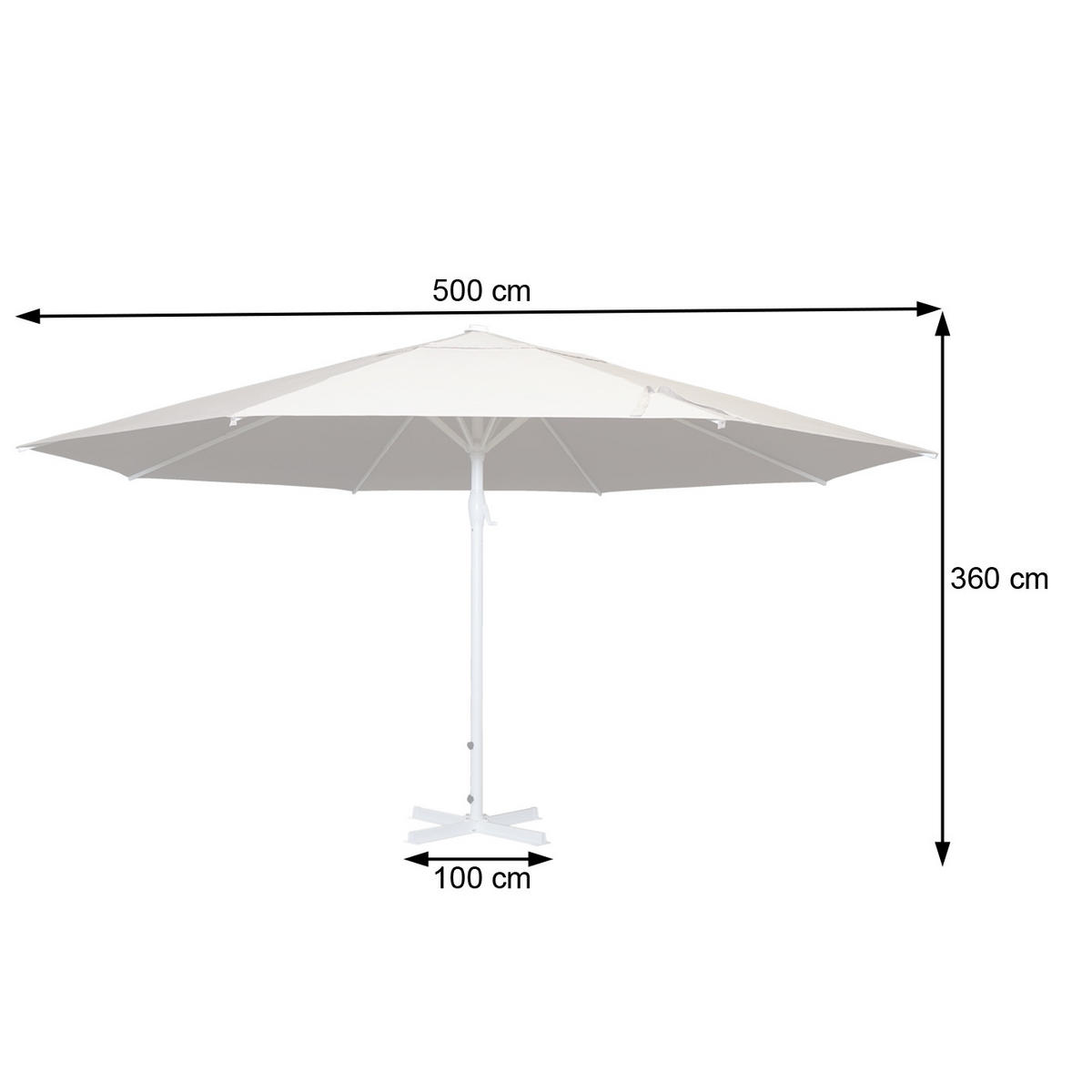 SONNENSCHIRM Anthrazit - Anthrazit, Textil (500/500cm) - MCW