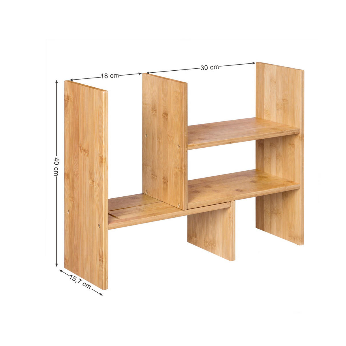 SCHREIBTISCHABLAGE - Eukalyptusholzfarben, Holz (48/15.7/40cm) - Hansiro