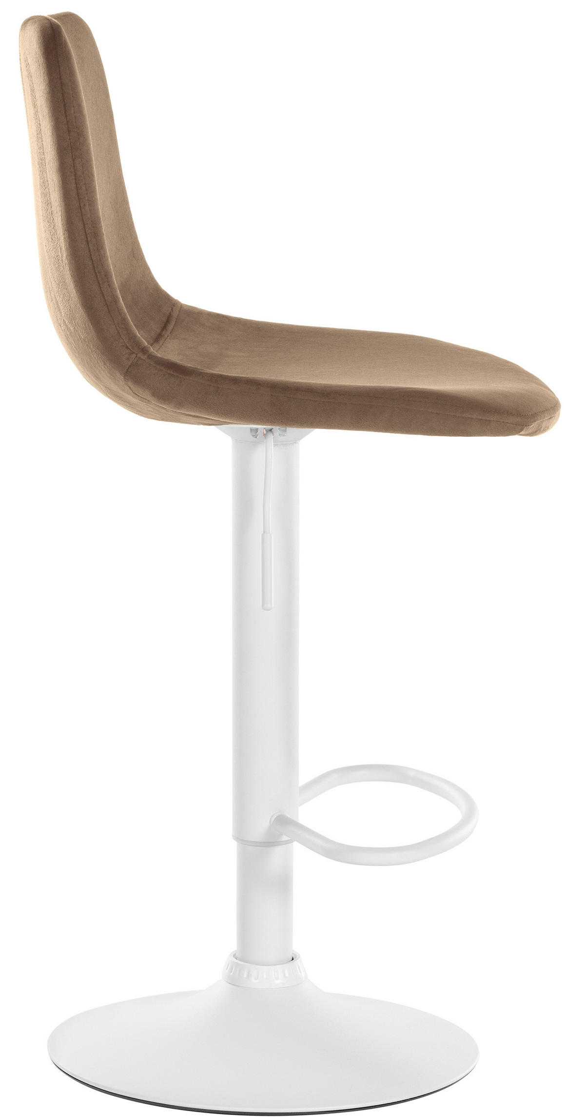 BARHOCKER 2er Set Samt braun - Braun, Textil/Metall (44/88/43cm) - CLP