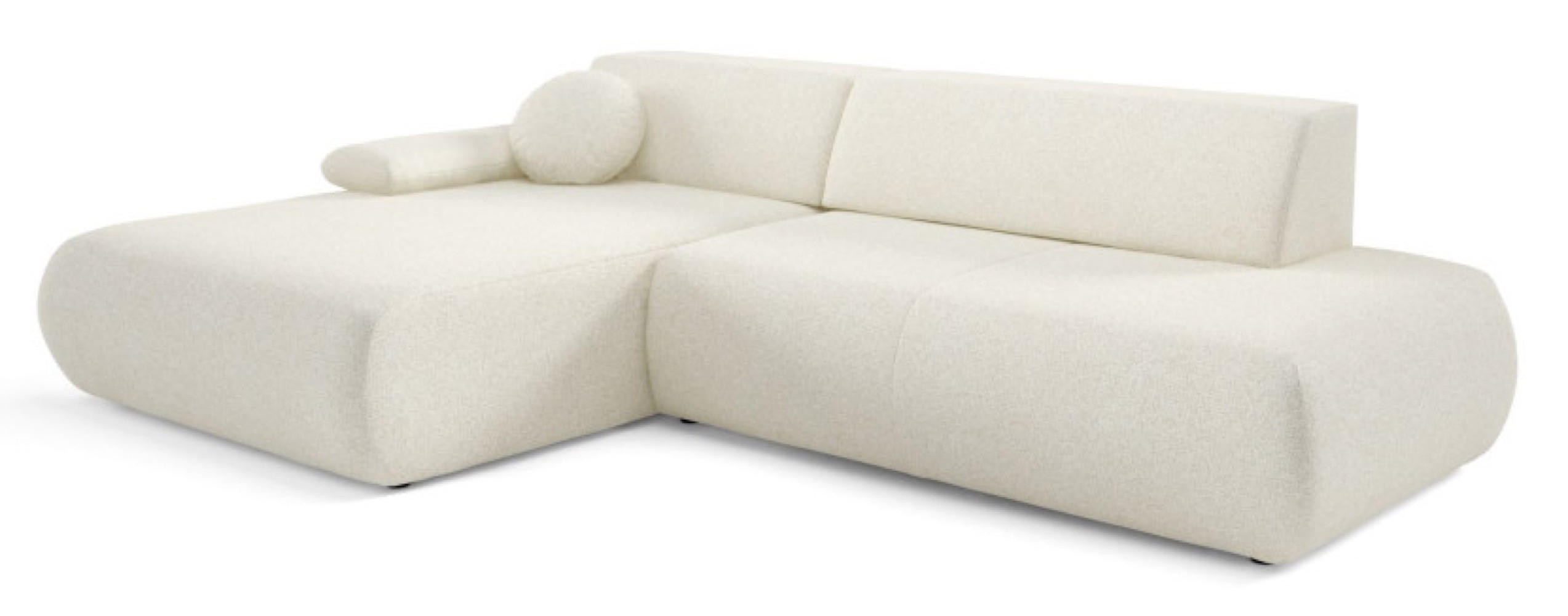 ECKSOFA Ecru PENTI Ausziehbar Mit Bettkasten Links - Ecru, Textil (286/173.5cm) - Sepro Meble