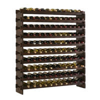 WEINREGAL NAVARRA aus Holz 135x123x28cm 120 Flaschen auf 10 Ebenen Braun geölt - Braun, Holz (123/135/28cm) - PROREGAL