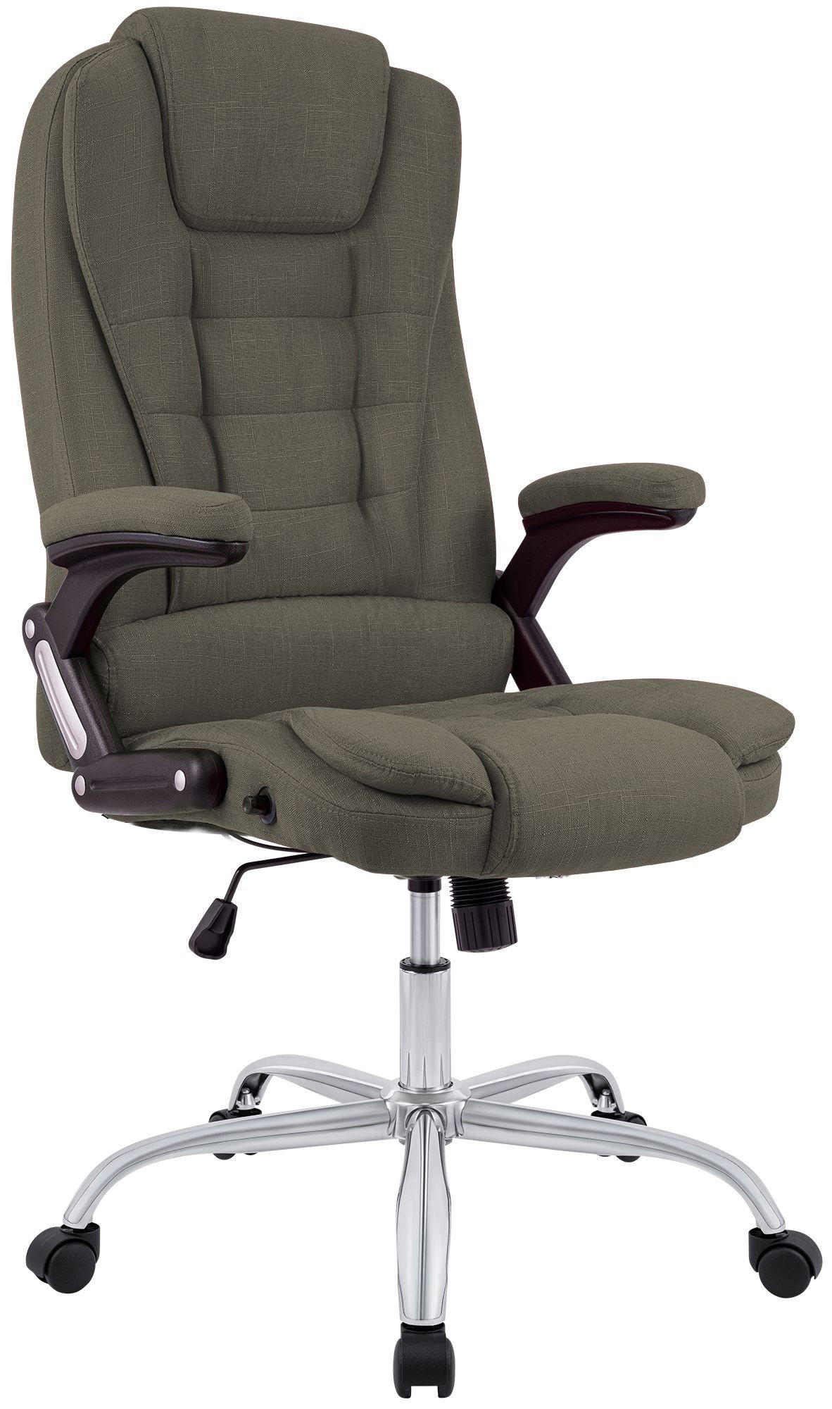CHEFSESSEL Stoff Taupe - Taupe/Chromfarben, Textil/Metall (69.5/113/78cm) - CLP