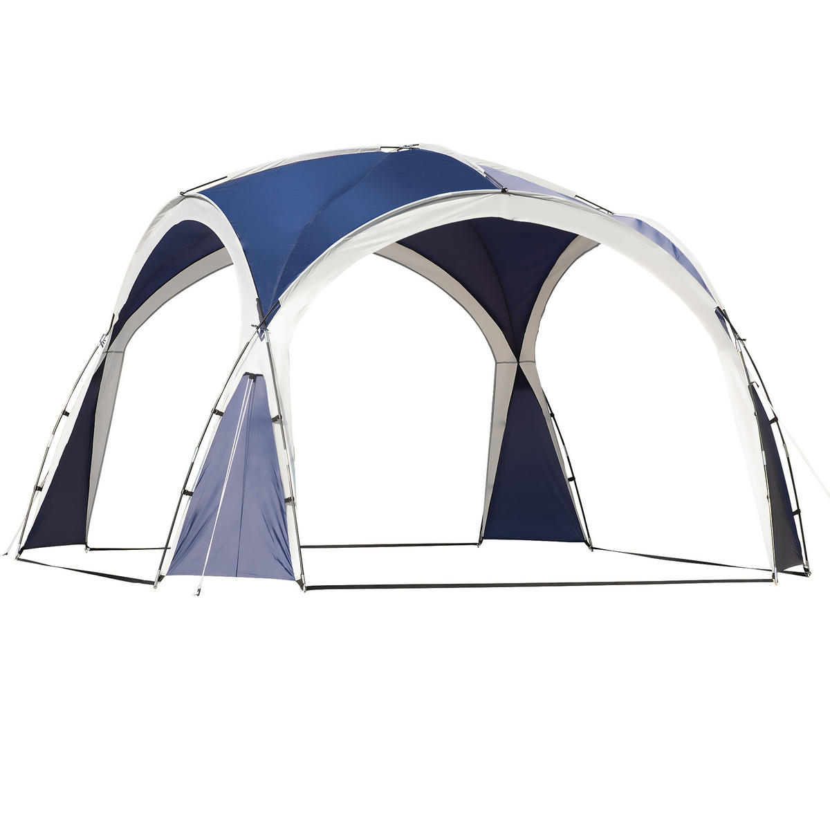 GARTENZELT Blau, Polyesterstoff - Blau, Kunststoff (350/350cm) - Outsunny