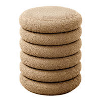 HOCKER BLOSSOM XS mit Stauraum Hellbraun - Hellbraun, Textil (40/43/40cm) - SVITA