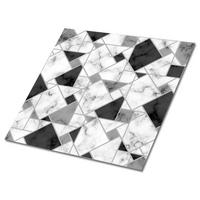 FLIESENAUFKLEBER 9 Stück 30x30 cm selbstklebend Geometrische Muster - Grau, Textil (30/1.6/30cm) - TULUP