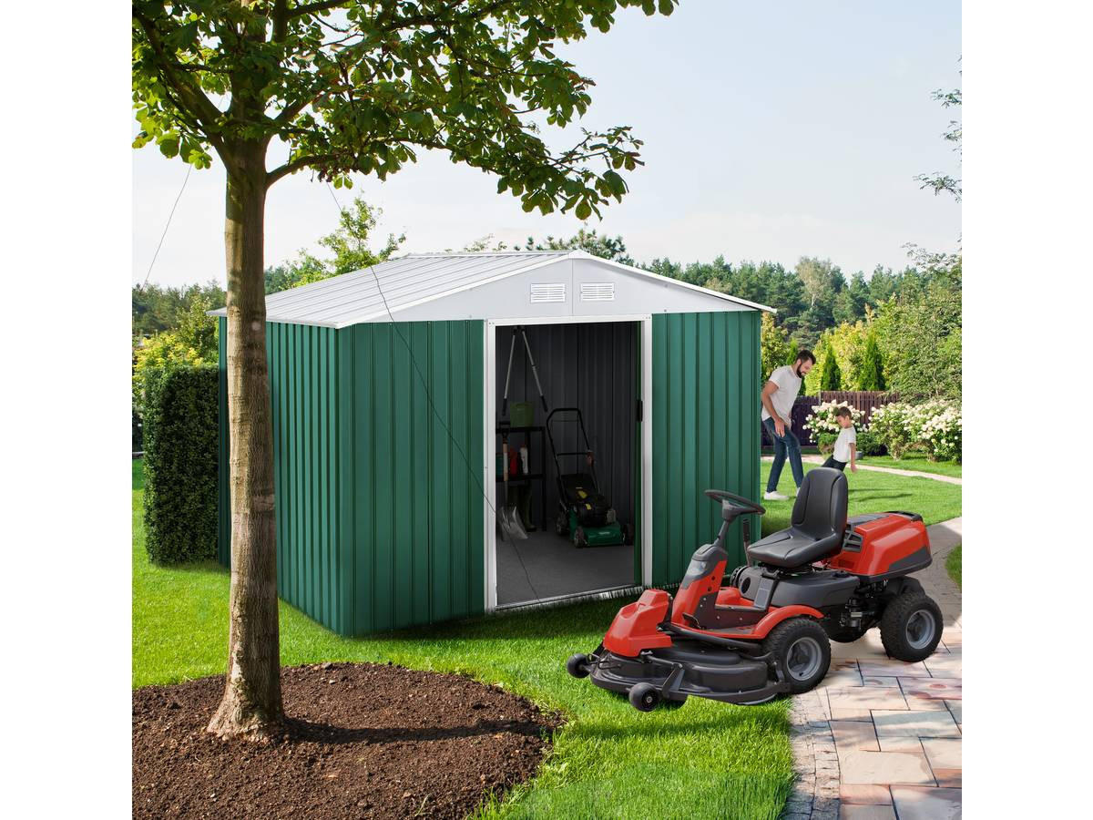 METALL-GARTENHAUS rosas Grün - Grün, Metall (213/195/191cm) - Habitat Garten