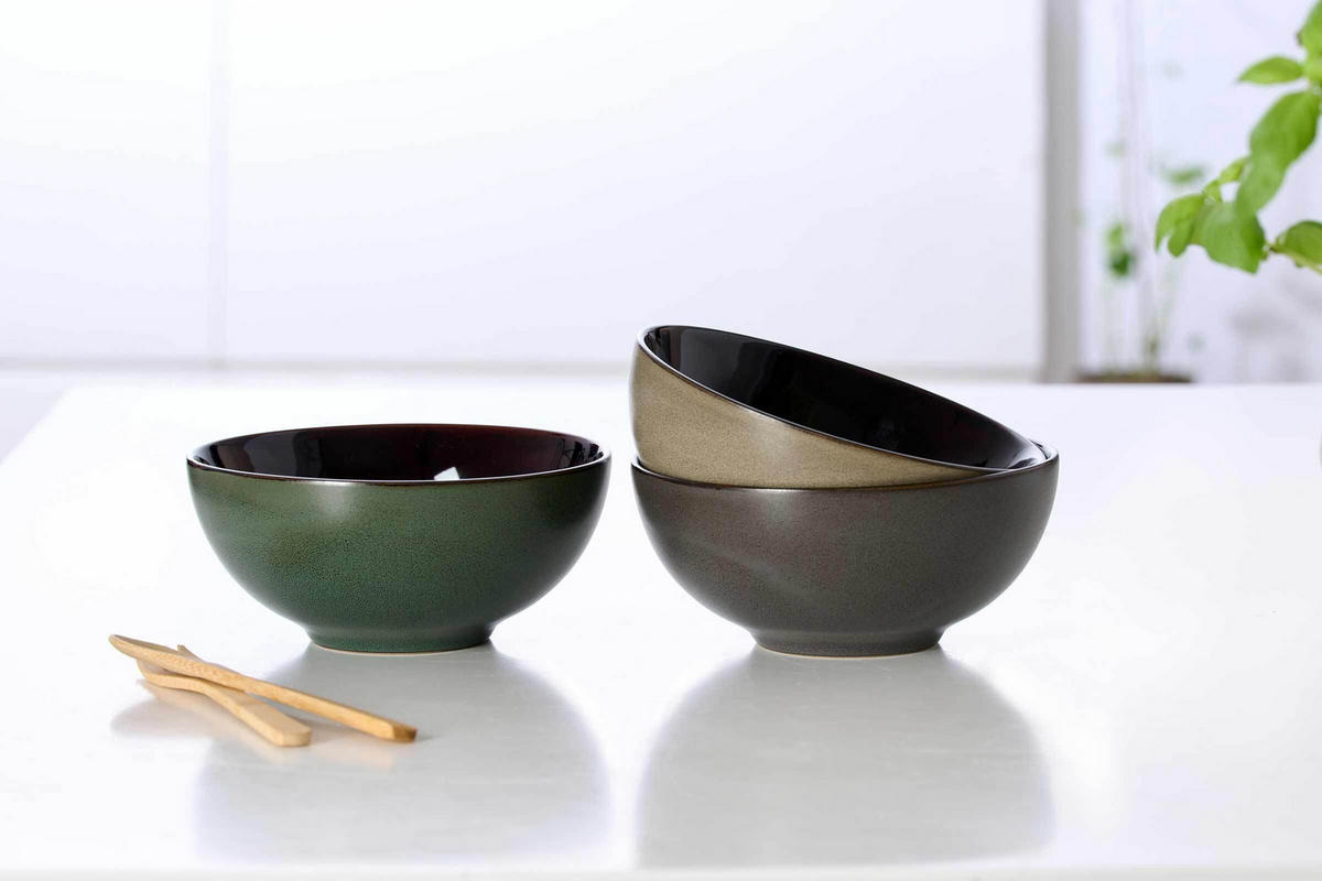 POKE BOWL SCHALEN Merida gemischt ø 17,5 cm 3er Set - Multicolor, Keramik (17.5cm) - Ritzenhoff Breker