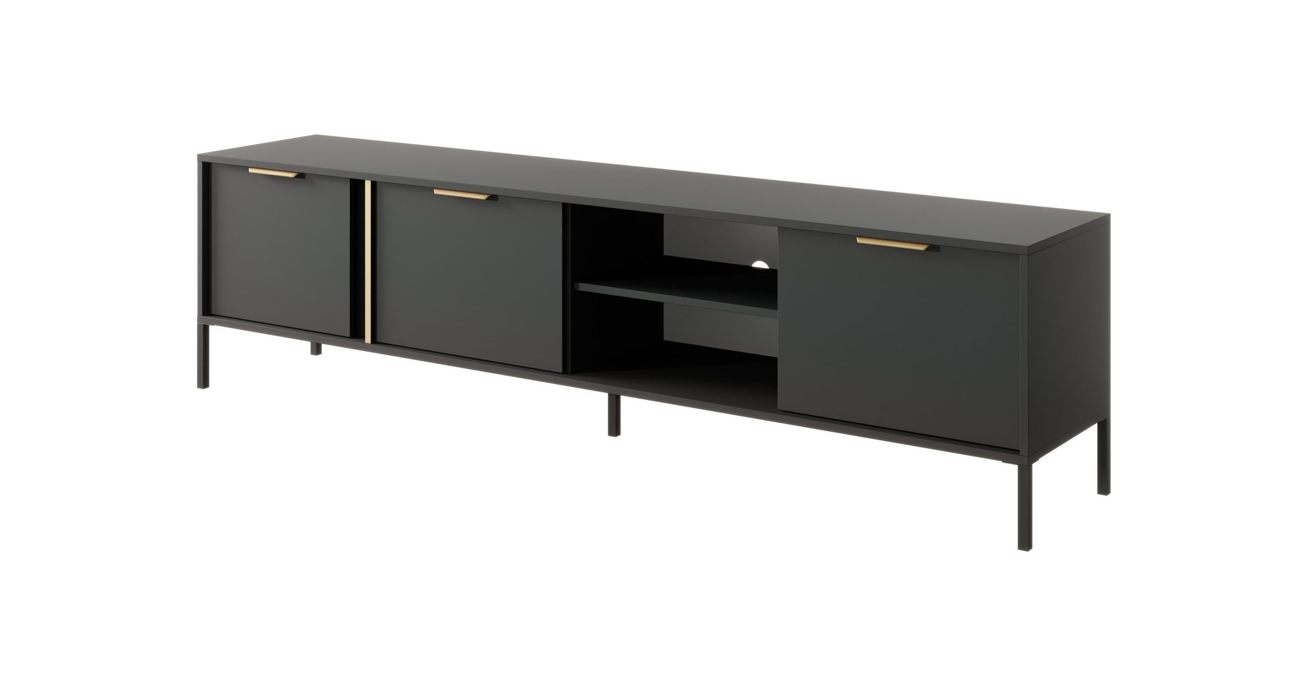 Bettso Tv-Schrank Anthrazit 203x53x40 cm