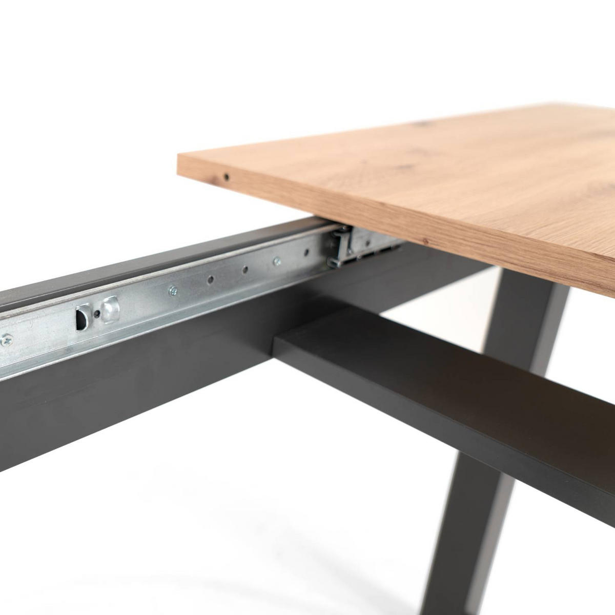 ESSTISCH in Holzwerkstoff 160-200/90/75 cm ausiehbar - Schwarz/Braun, Holz (90/160/75cm) - Homestyle4u