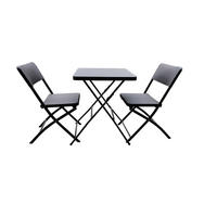 GARTENSET 3tlg. Mila - Anthrazit, Kunststoff