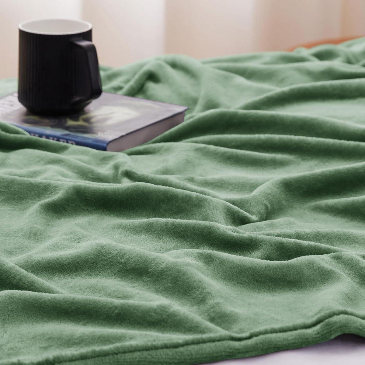KUSCHELDECKE Flanell 230 x 270 cm Grün - Grün, Textil (1/230cm) - LUXUSKOLLEKTION