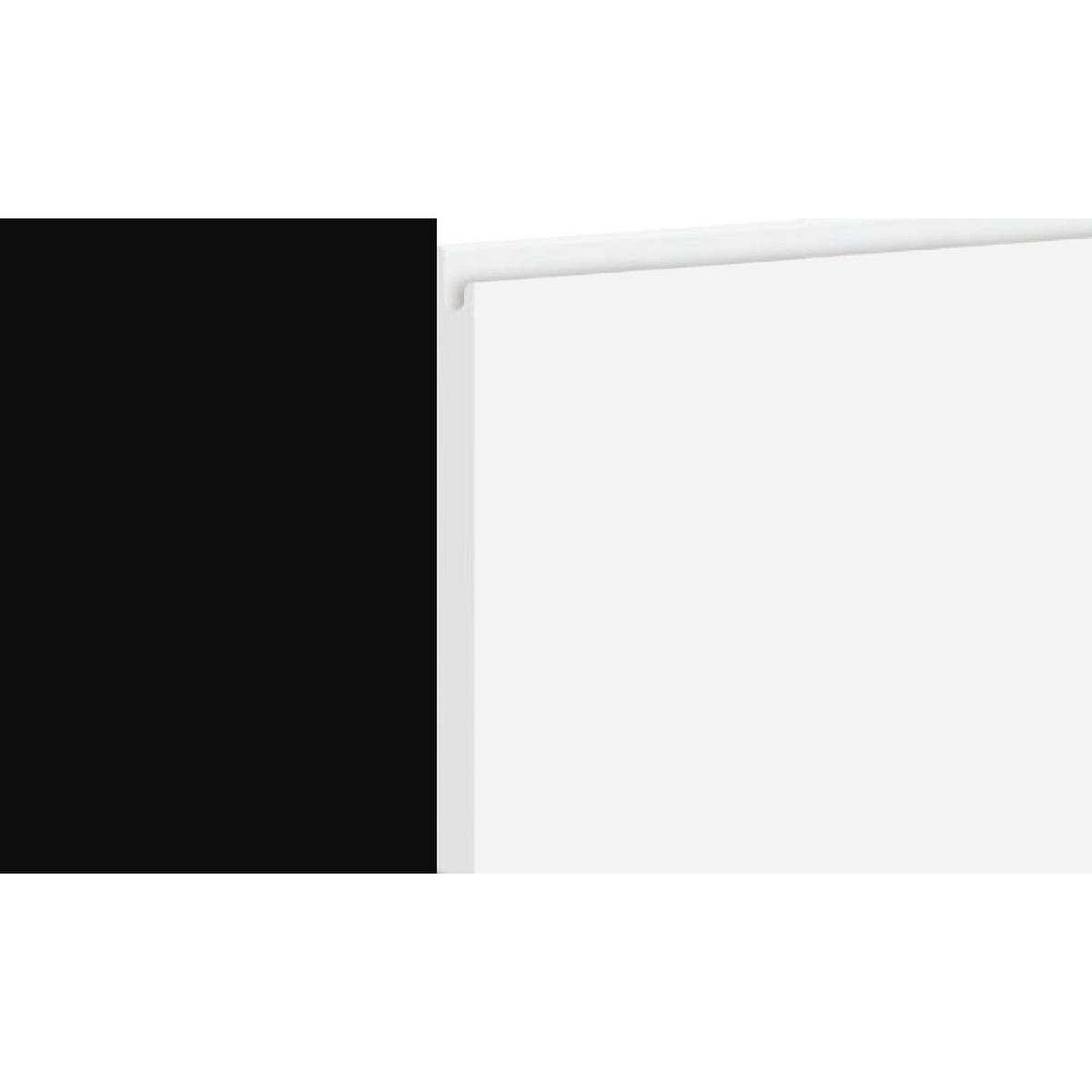 MIKROWELLENUMBAUSCHRANK Avellino W2MK/60 weiß Acryl matt / Schwarz 60 / 32,5 / 72cm - Schwarz/Weiß, Holz/Holzwerkstoff (60/72/32.5cm) - Feldmann-Wohnen