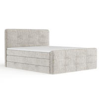 BOXSPRINGBETT Semplice Beige 160/200 cm - Beige/Schwarz, Holz/Holzwerkstoff (160/200cm) - Maison de Reve