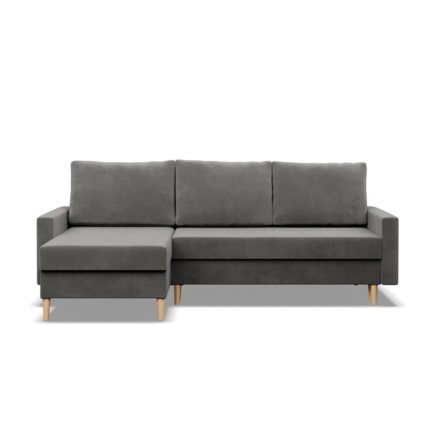 ECKSOFA Blank hellgrau - Hellgrau, Textil (223/140cm) - SIMKAM Furniture