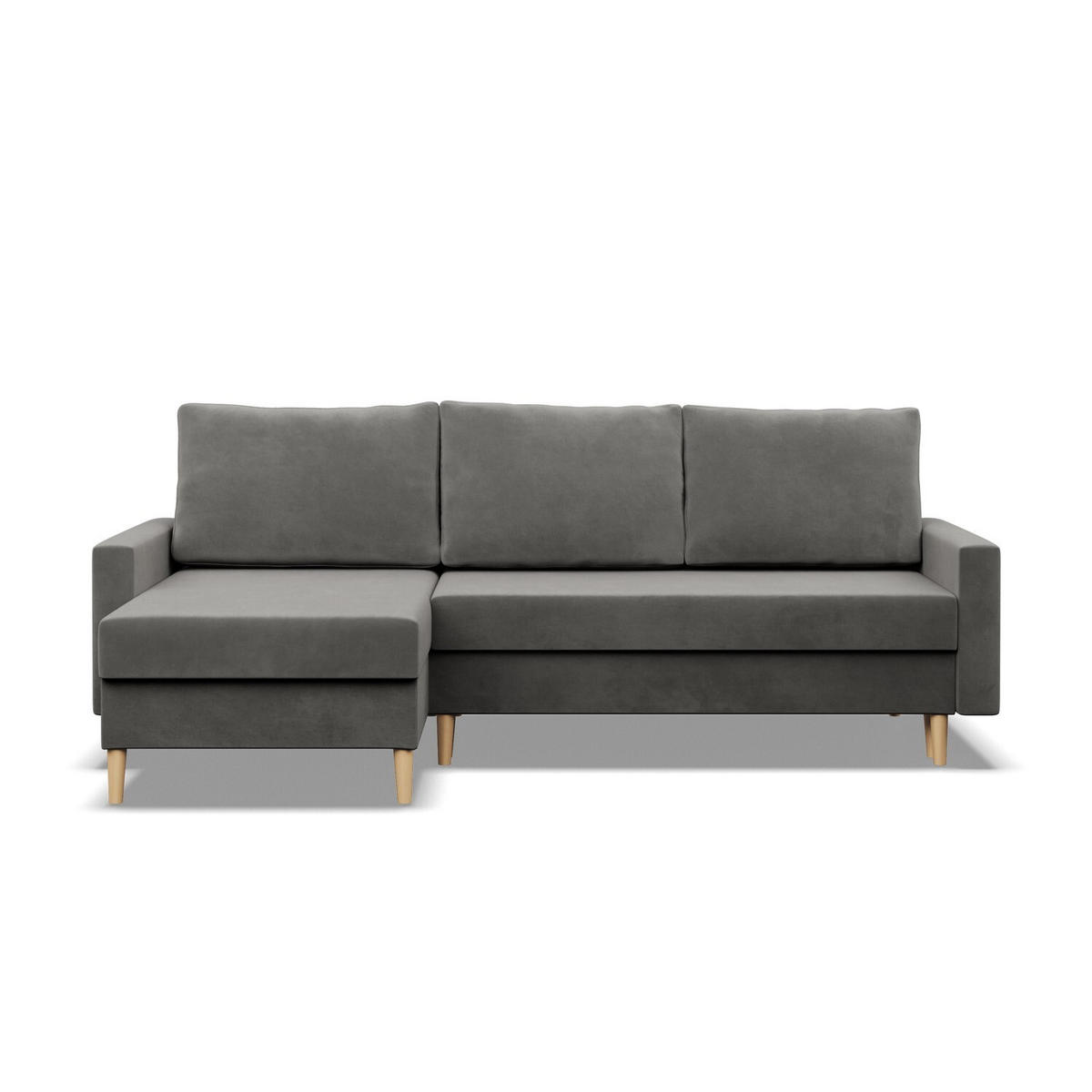 ECKSOFA Blank hellgrau - Hellgrau, Textil (223/140cm) - SIMKAM Furniture