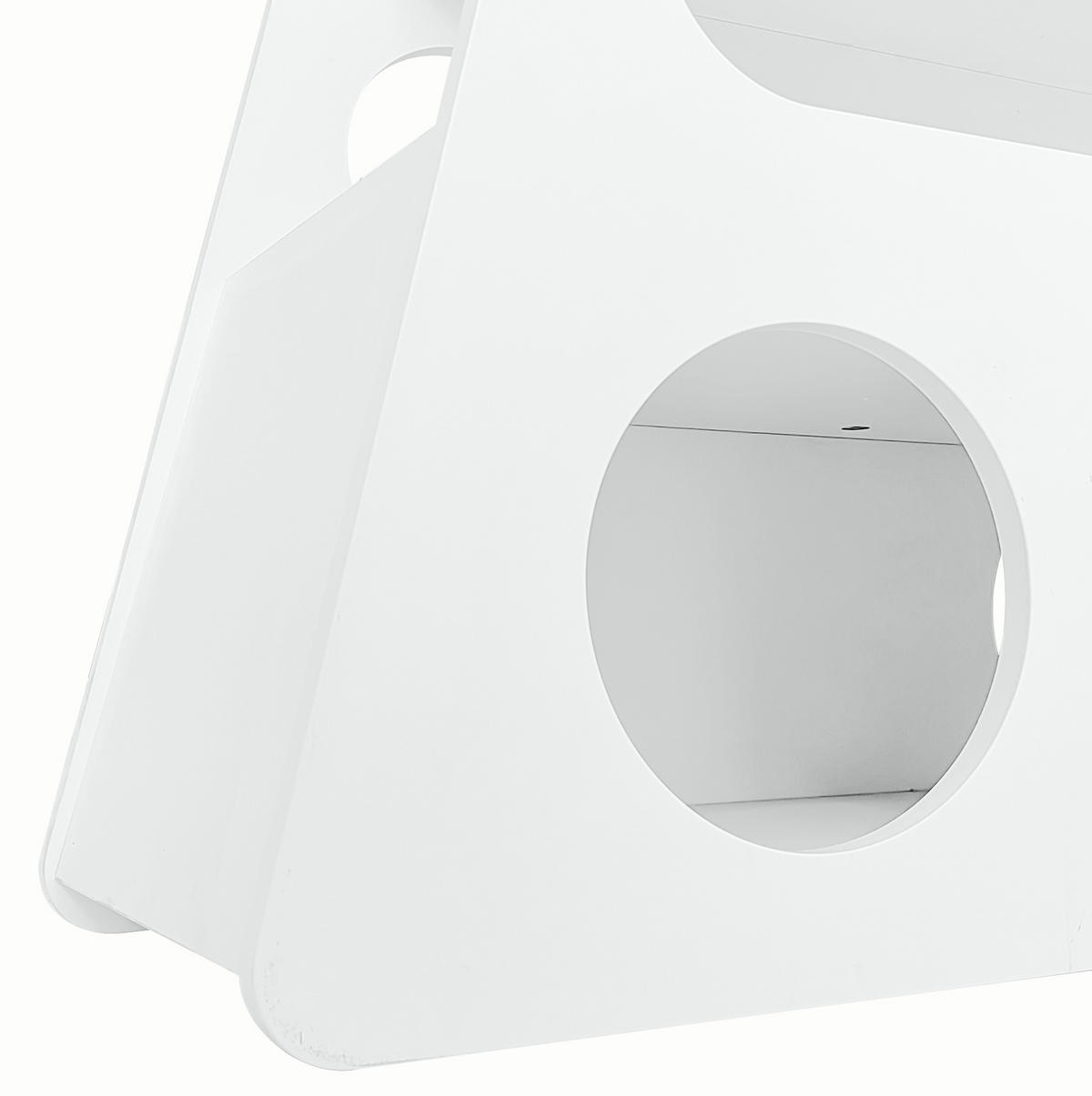 BEISTELLTISCH mit Rollen 81/33/51,5 cm in Weiß – mobil und platzsparend - Weiß, Holzwerkstoff (81/33/51.5cm) - BEAOK