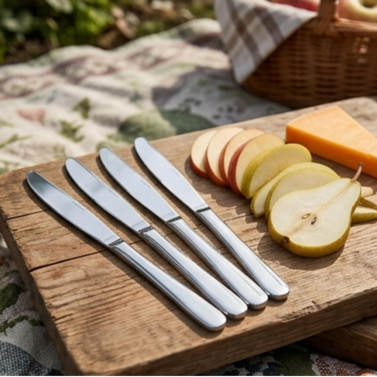 TAFELMESSERSET 6-tlg 22,5 cm Edelstahl Silber - Silberfarben, Metall (22.5cm) - Alpina