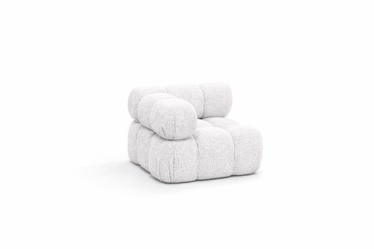 ECKMODUL, Für Modulares System, Stoff Abriamo, Ecru, Selia - Ecru, Holz (95/70/95cm) - Kaiser Möbel