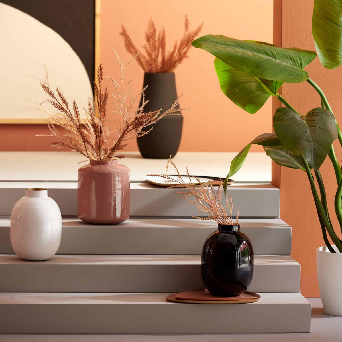 VASE Alen Schwarz 20/20/36.5 cm - Schwarz, Metall (36.5cm) - Luqaza