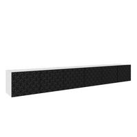 TV-SCHRANK Schwarz Weiß ALI Geschlossen Mit Dekorativen Fronten 300 cm - Schwarz/Weiß, Holzwerkstoff (300/41/40cm) - Sepro Meble