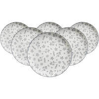 SPEISETELLER Sendai Blume grau ø 27 cm 6er Set - Grau, Keramik (27cm) - Ritzenhoff Breker