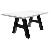 ESSZIMMERTISCH Elia 8 200x100x75 Holzwerkstoff Farbe Schwarzstahl/Weiß - Weiß, Holz (200/100/75cm) - 58aufmkessel