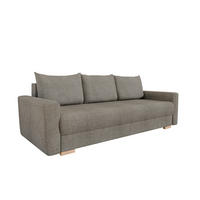 3-SITZER-SCHLAFSOFA ELMA mit Bettfunktion, grau - Grau, Holz (92.5/79/230cm) - Panda Möbel