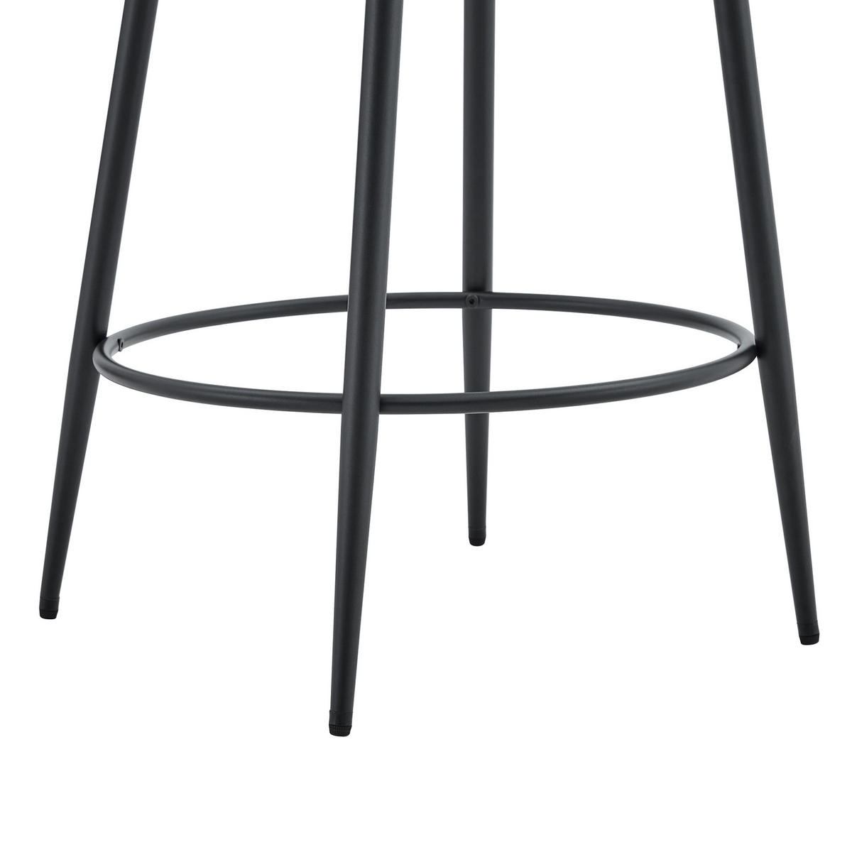BARHOCKER 2er-Set 66 cm Transparent Schwarz - Schwarz, Metall (48.5/102/48.5cm) - Meubliv