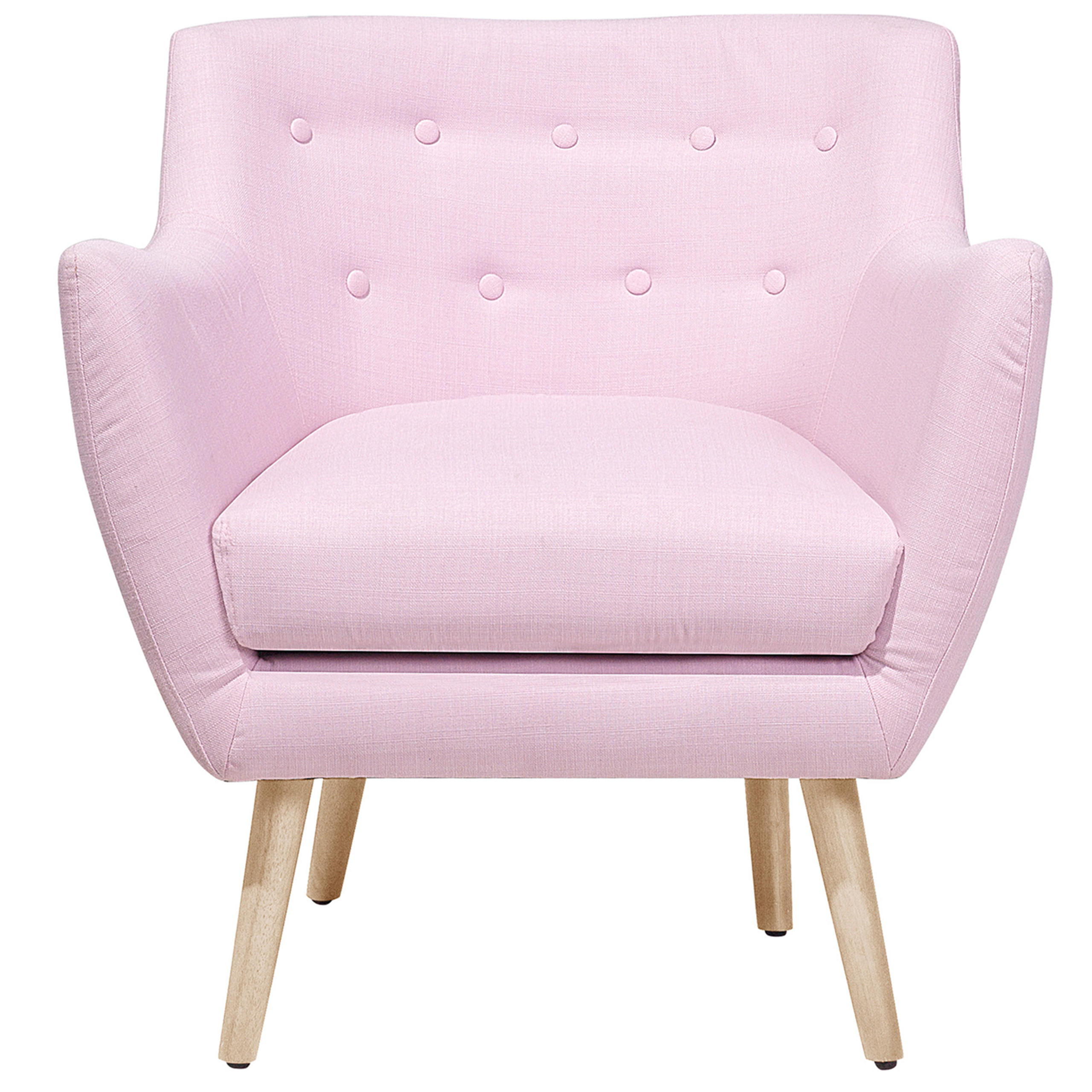 SESSEL Polsterbezug Rosa Drammen - Pink, Holz/Textil (71/84/54cm) - Beliani