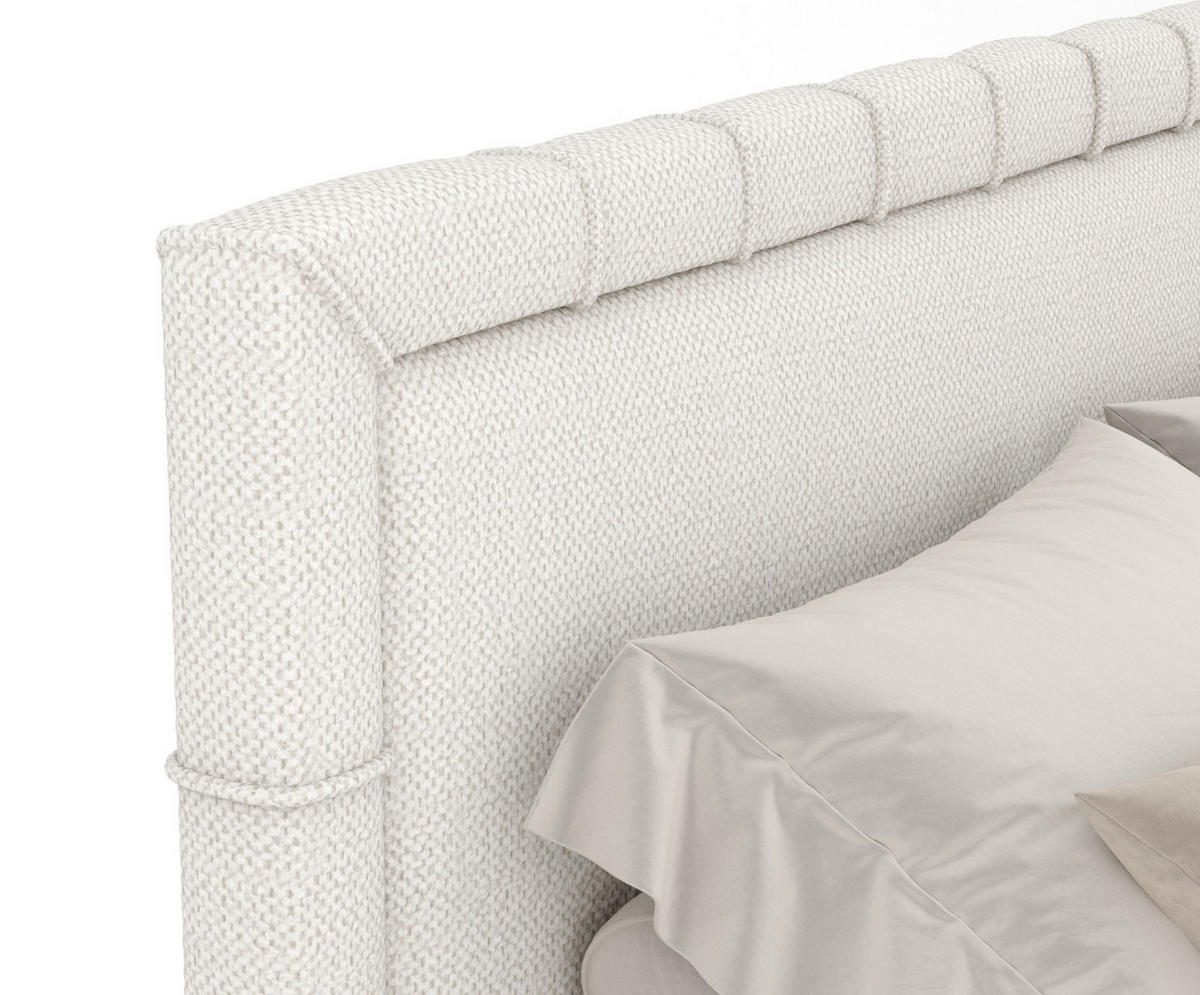 BOXSPRINGBETT Rimini Beige 140/200 cm mit Matratze und Topper - Beige/Schwarz, Holz/Holzwerkstoff (140/200cm) - Maison de Reve