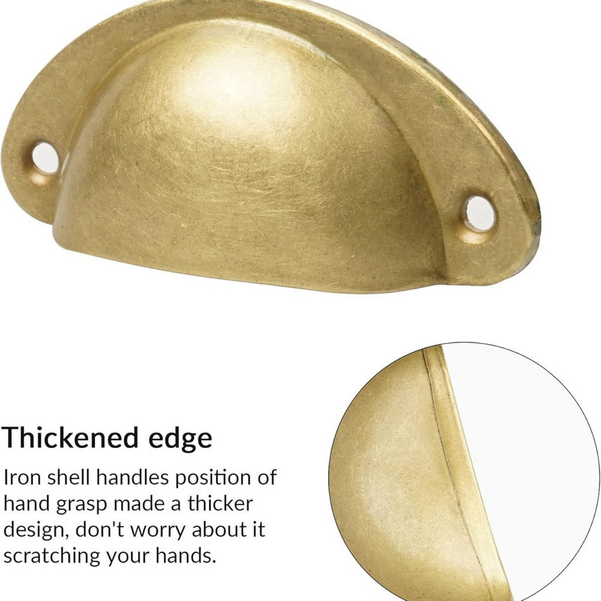 MÖBELGRIFF Gold 20er-Set - Goldfarben, Metall (3.5/1.7/6.5cm)