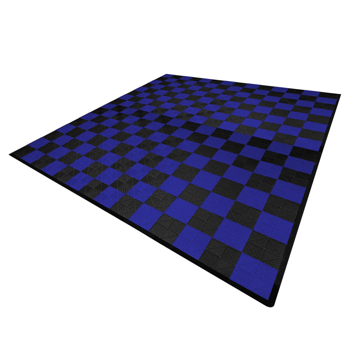 GARAGENBODENFLIESEN Belüftete mit Kanten – 120 Schwarz und 120 Blau - Schwarz, Kunststoff (40/1.8/40cm)