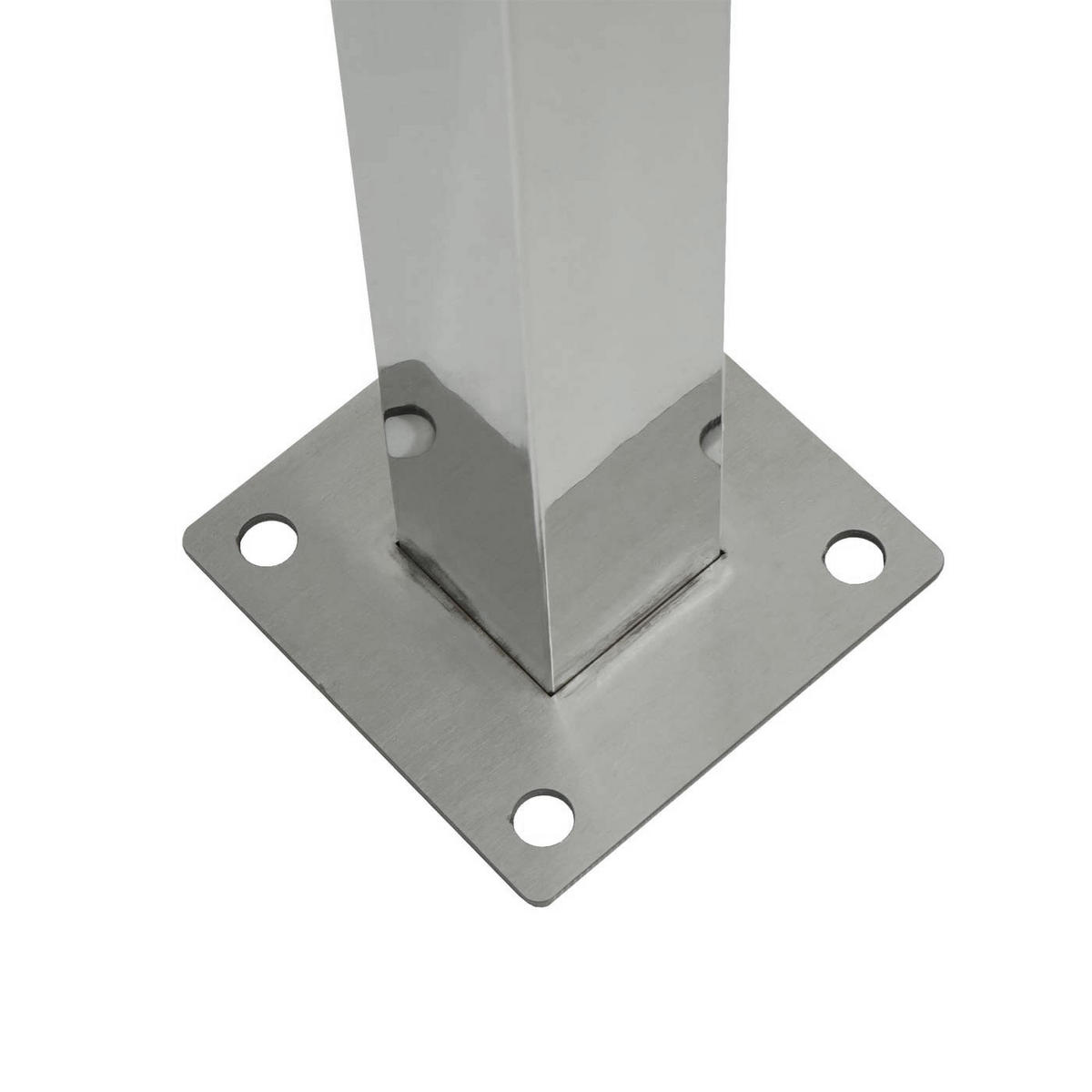 MÜLLTONNEN-ZAUN Silber - Silberfarben, Metall (165/150/85cm) - Jamb