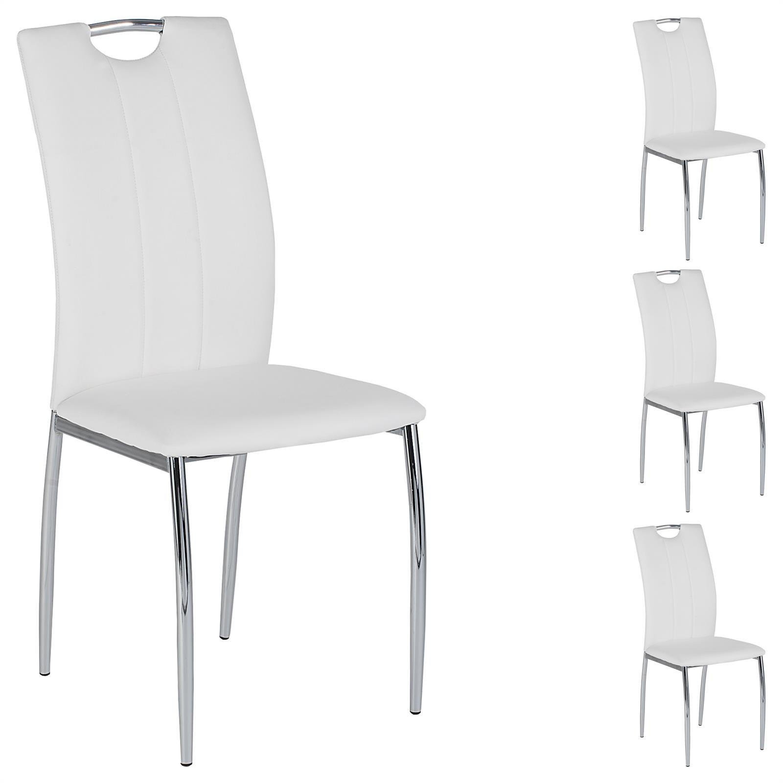 Idimex Esszimmerstuhl Weiß 44x98x52 cm