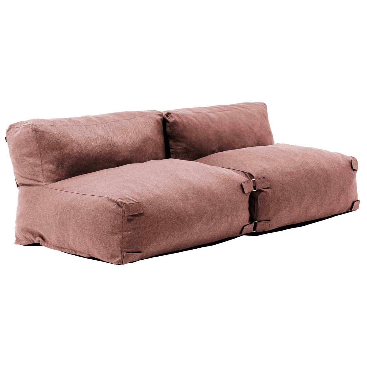 GARTENSOFA mit 2 Sitzplätzen, Terrakotta - Braun, Textil - Oviala