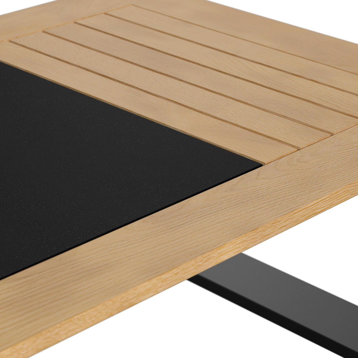 LOUNGEGARNITUR Fabrizia Grau Outdoorstoff/Metall/Holz - Grau, Holz