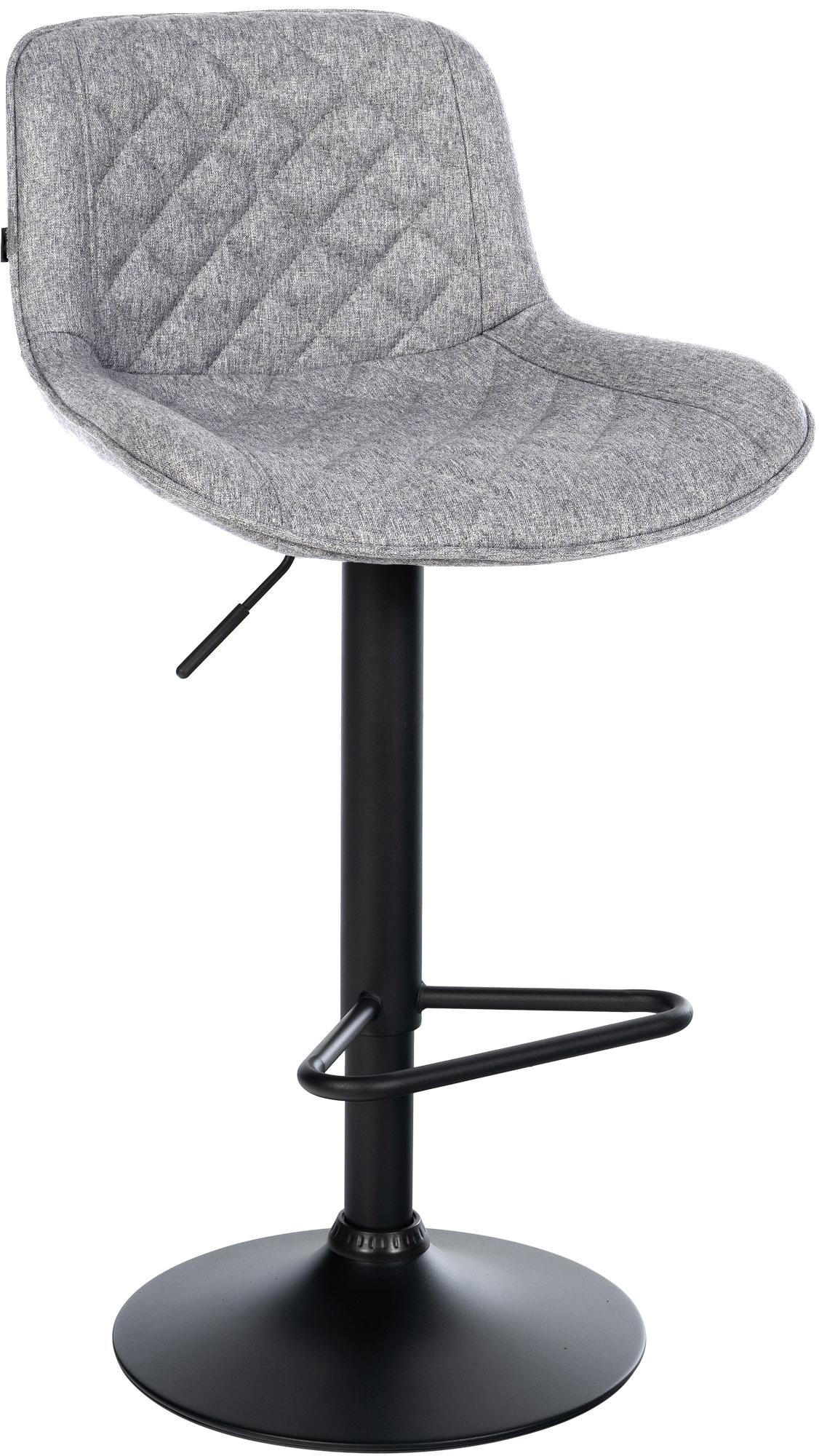 BARHOCKER Stoff Grau - Schwarz/Grau, Textil/Metall (50/84/52cm) - CLP