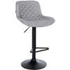 BARHOCKER Stoff Grau - Schwarz/Grau, Textil/Metall (50/84/52cm) - CLP