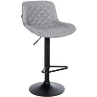 BARHOCKER Stoff Grau - Schwarz/Grau, Textil/Metall (50/84/52cm) - CLP