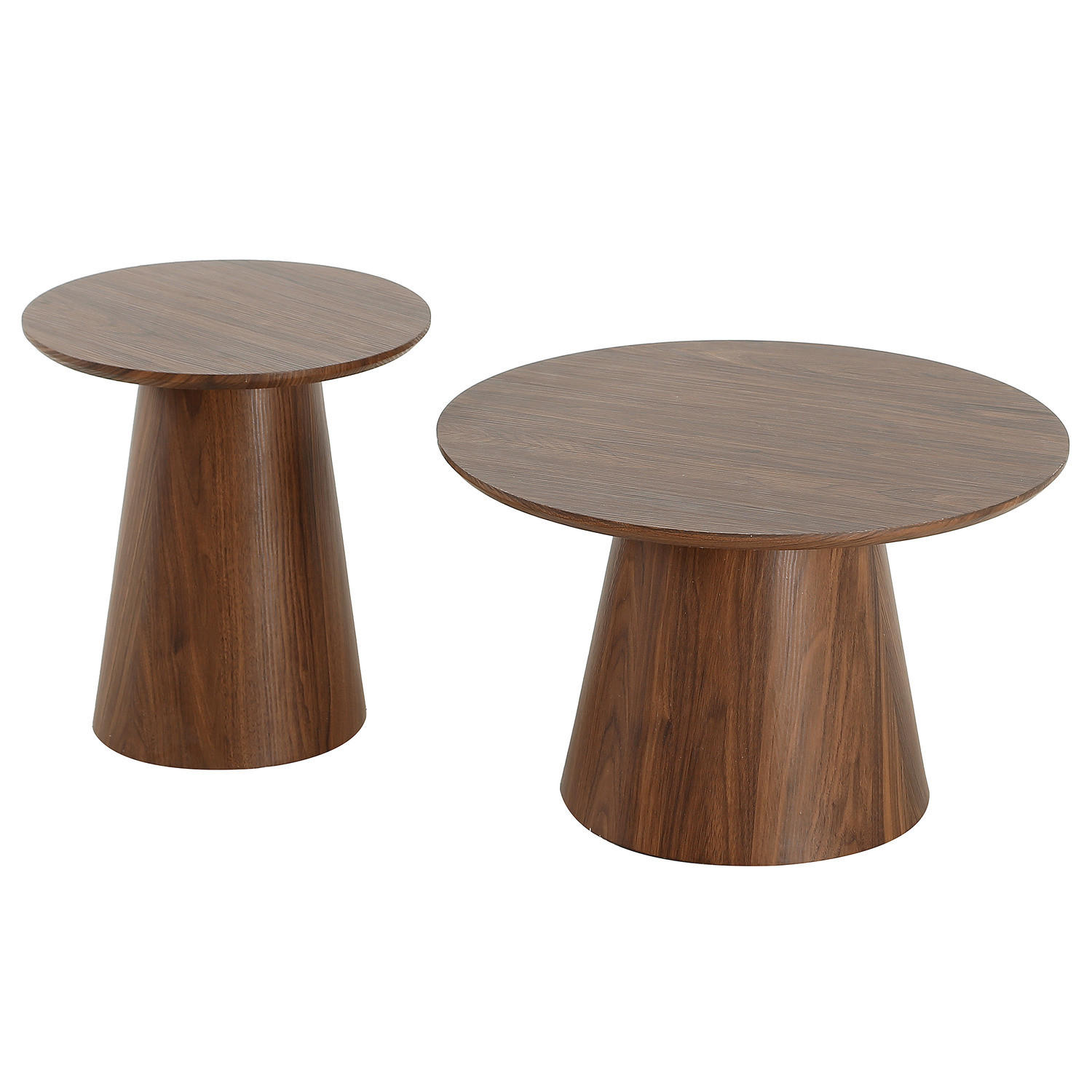COUCHTISCH-SET - 2-teilig - Eichefarben, Holzwerkstoff (60/60/37cm) - home24