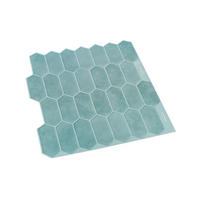 FLIESENAUFKLEBER 1 Stück 30,5 x 30,5 cm Selbstklebende Fliesen - Pera Blu - Blau, Kunststoff (30.5/0.12/30.5cm) - Mazovia