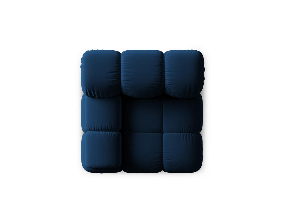 MODUL links Bellis aus Samt königsblau - Dunkelblau, Textil (94/70/94cm) - Micadoni