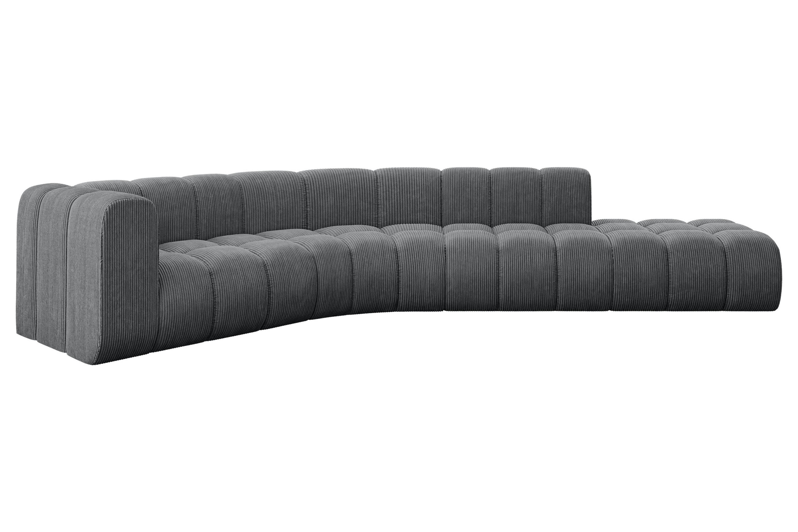 ECKSOFA modulares Sofa Tilmo-L1 - 399x194x70 cm Dunkelgrau - Dunkelgrau, Holzwerkstoff/Textil (399/194cm) - ALTDECOR
