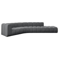 ECKSOFA modulares Sofa Tilmo-L1 - 399x194x70 cm Dunkelgrau - Dunkelgrau, Holzwerkstoff/Textil (399/194cm) - ALTDECOR