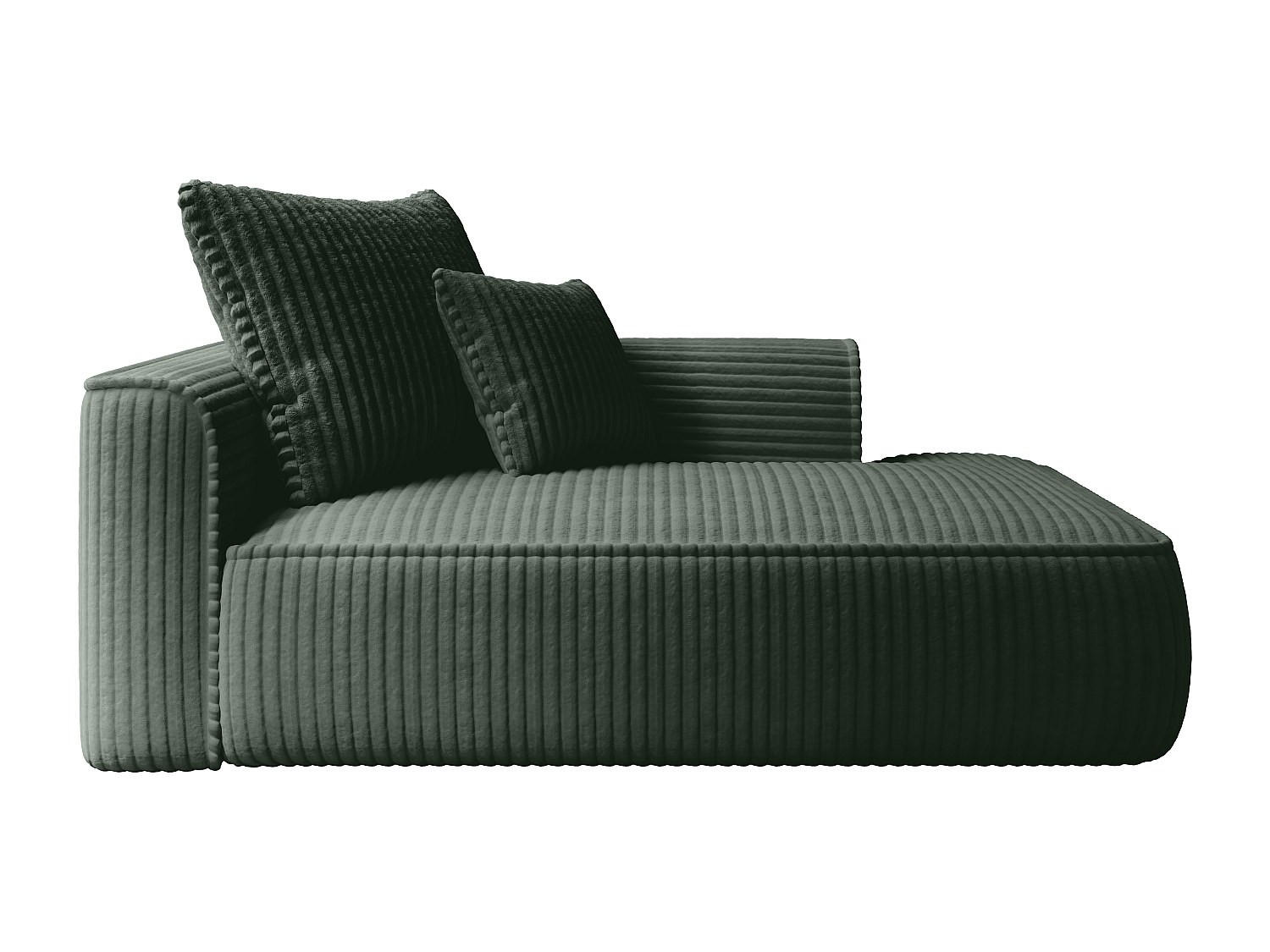 RECAMIERE ohne Schlaffunktion - 1 Person - samt - grün Pineta - Grün, Textil (180/67/115cm) - Vente-Unique