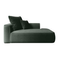 RECAMIERE ohne Schlaffunktion - 1 Person - samt - grün Pineta - Grün, Textil (180/67/115cm) - Vente-Unique