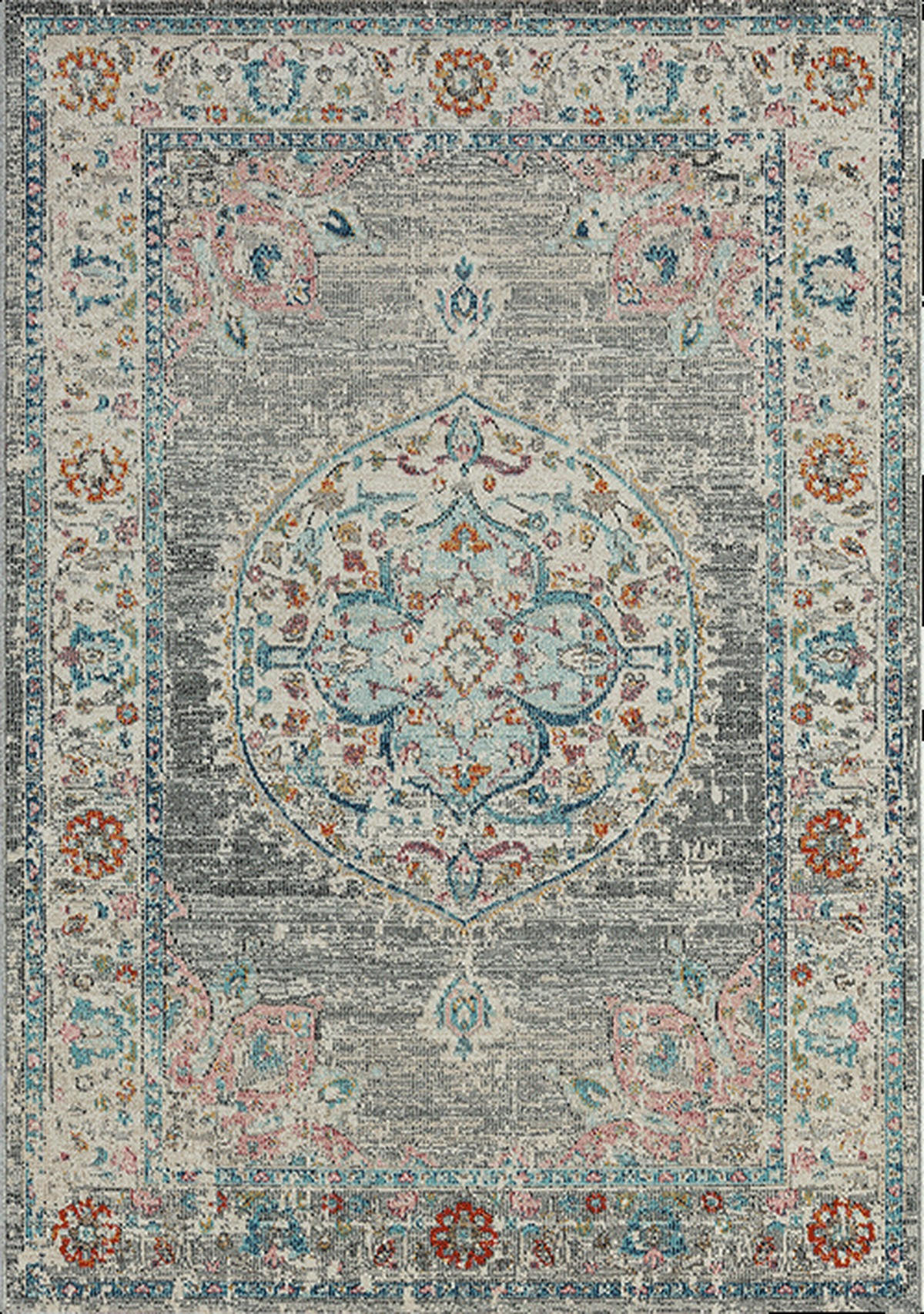 TEPPICH Outdoor Orientalisch LIMMAT Polypropylen Grau 240 x 340 cm - Grau, Textil (240/340cm) - KADIMA DESIGN